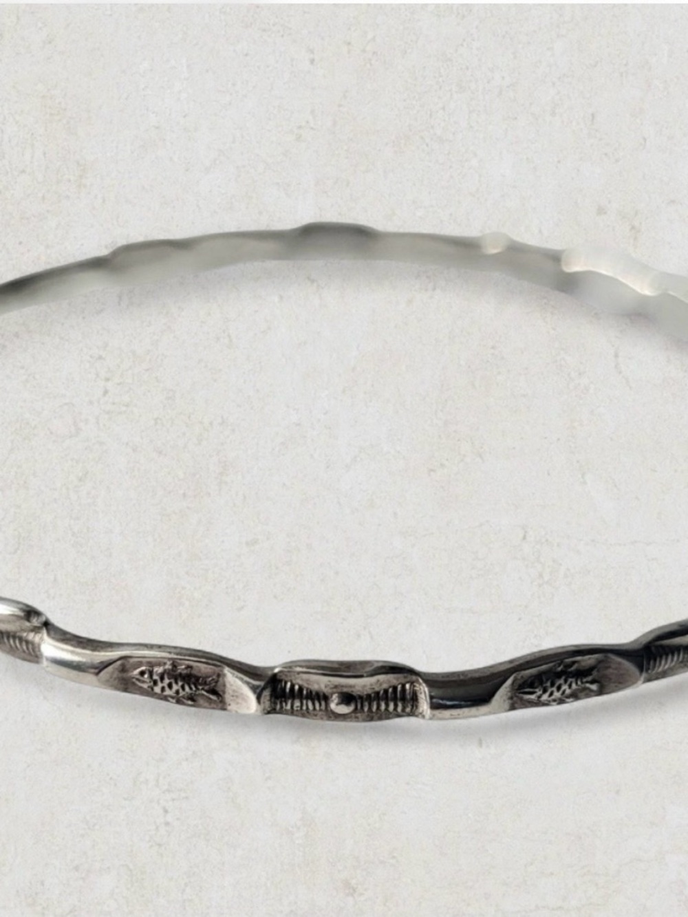 VTG Sterling Silver Unique Bangle Bracelet
